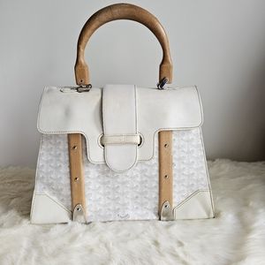 Goyard Saigon Gm White Goyardine Bag Purse